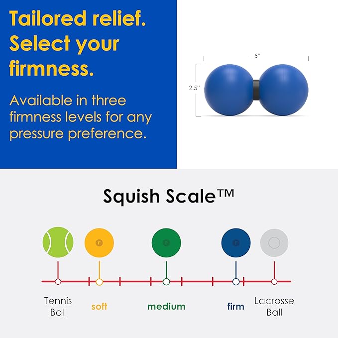 Rodo 2-in-1 Firm Peanut & Lacrosse Ball Roller | Deep Tissue Massage Tool for Fascia, Plantar