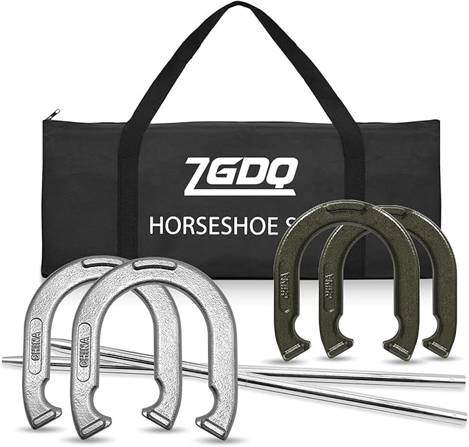 Horseshoe Outside Game,Sports Horseshoes Sets,Horse Shoe Game Kit,Steel Horseshoe Game