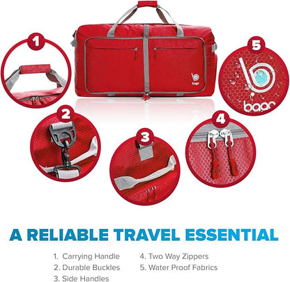 Bago Big XXL Foldable Duffel Bags for Traveling Women & Men - 140L Packable Duffle Bag for Travel