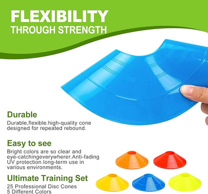 Ashsajkd(Set of 25/50/100 - Agility Soccer Cones with Carry Bag and for ï¼?Football Cones for