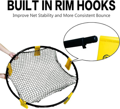 GOOX Outdoor Beach Ball Games with Carrying Bag, 3 Balls, Net and Strip Light (ONLY for Light Up