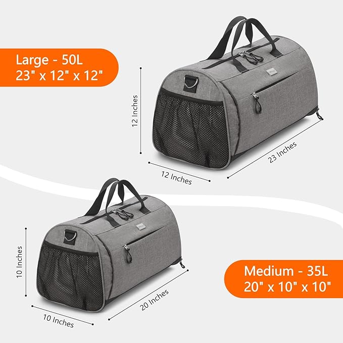 TOPDesign Gym Bag for Women, Duffel Bag with Shoe Compartment & Wet Pocket for Travel Sports (M