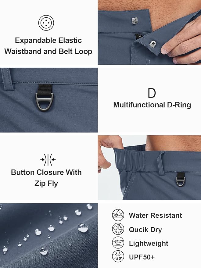 NORTHYARD Men's Cargo Hiking Shorts 9" Lightweight Outdoor Tactical Work Camping Sport Golf Casual