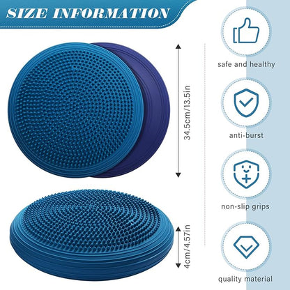 Libima 4 Pcs Wiggle Seat Inflated Wobble Cushion for Sensory Kid 13 Inches Balance Disc Flexible