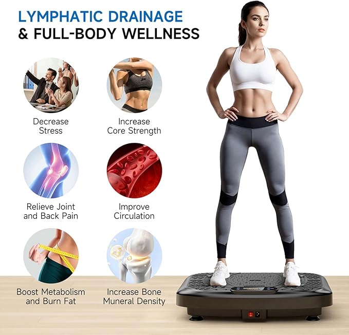 Vibration Plate Exercise Machine Weight Loss, Full Body Workout Vibration Plate Lymphatic Drainage
