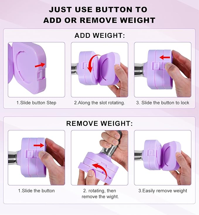 15LB 20LB 40LB 50LB Adjustable Dumbbell Set Free Weights Dumbbells Set for Women Men Hand Weights
