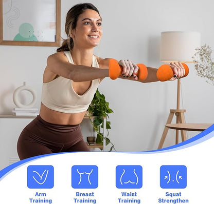 Ergonomic Dumbbells Weights Set-Hand Weights for Women at Home, Ear Dumbbells Weights for Pilates