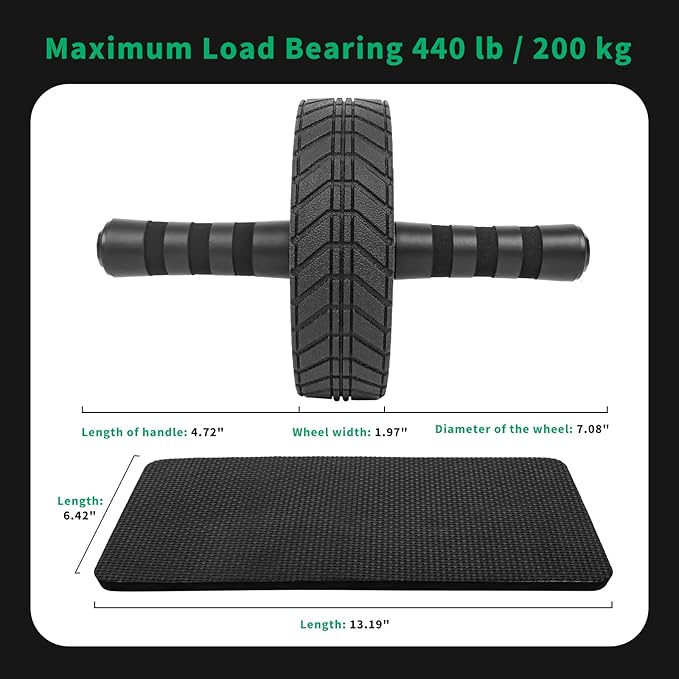 Ab Roller Wheel - AGREJO Ab Workout Equipment for Abdominal & Core Strength Training, Home Gym