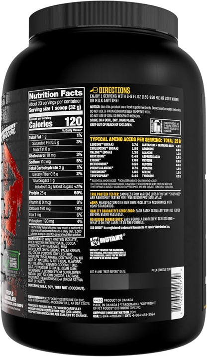 Mutant ISO Surge Whey Protein Powder Acts Fast to Help Recover, Build Muscle, Bulk and Strength