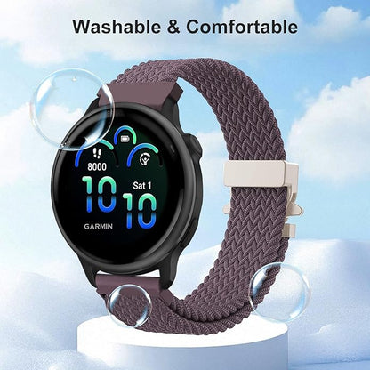 Braided Bands Compatible with Garmin Vivoactive 6/5/3/Venu 2 Plus/Forerunner 165/55/645/245 Music