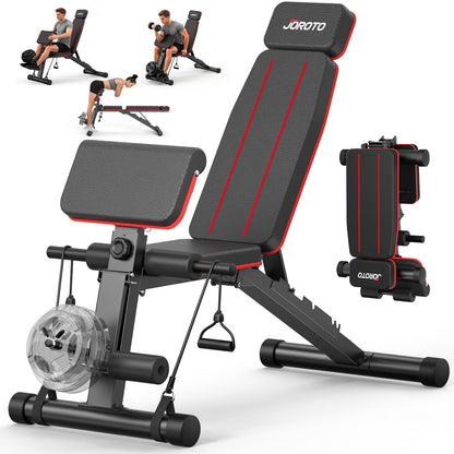 JOROTO Adjustable Weight Bench for Home Gym, 1000 LBS Foldable Incline Decline Flat Workout Bench