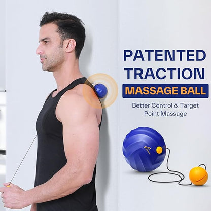 Sportneer 4 in 1 Foam Roller Set: Dual Textures Foam Roller, Foot Roller, Lacrosse Ball, Traction