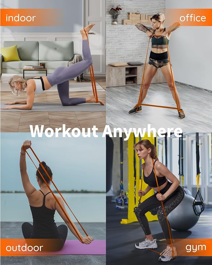 Resistance Bands Set - Pull Up Bands for Men Women, Exercise Bands Resistance with Door Anchor