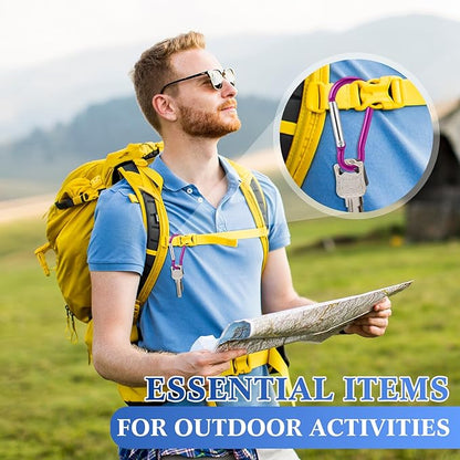 300 Pcs 2" Carabiner Bulk Spring Snap Hooks Bulk Aluminum Alloy Clip Keychain for Hanging Camping