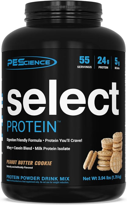 PEScience Select Protein Powder, Whey and Casein Blend, Clean Protein Powder for Women and Men, Low