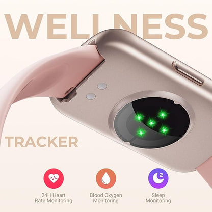 Health Fitness Tracker Smart Watch with 24/7 Heart Rate, Blood Oxygen, Sleep Tracker, Pedometer, 3