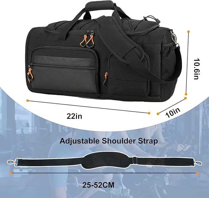 Searock 40L Gym Bag for Men, 3 In 1 Duffle Bag Backpack for Travel, Sports Duffel Bags for Gym