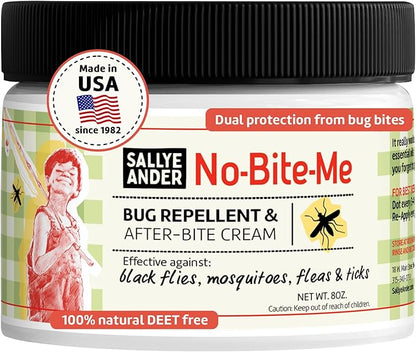 SALLYEANDER No Bite Me All-Natural Bug & Insect Repellent - Anti Itch Cream - 8 oz - Safe for Kids