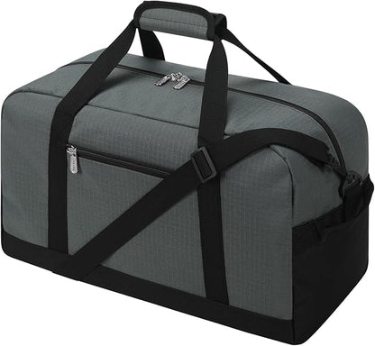 Small Gym Bag 18 inch Carry On Duffel Bag for Weekender Travel - Dark Grey