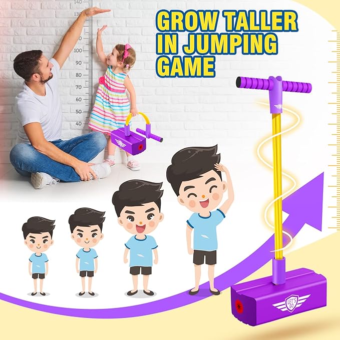 CUUGO LET'S GO! CG Jumping Promotes Growing Taller- Pogo Stick Foam Pogo Jumper for Kids, Toys for