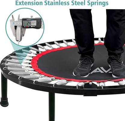 RAVS Mini Trampoline for Kids Adults 40"/48" Foldable Fitness Rebounder Kids Trampoline with 5