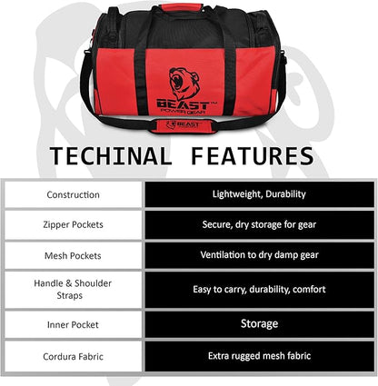 Duffle Gym Bag for Men & Women – Large Duffel Athletic Gym Boxing Bag with Shoes Compartment, Wet