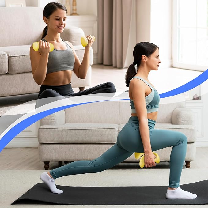 Ergonomic Dumbbells Weights Set-Hand Weights for Women at Home, Ear Dumbbells Weights for Pilates