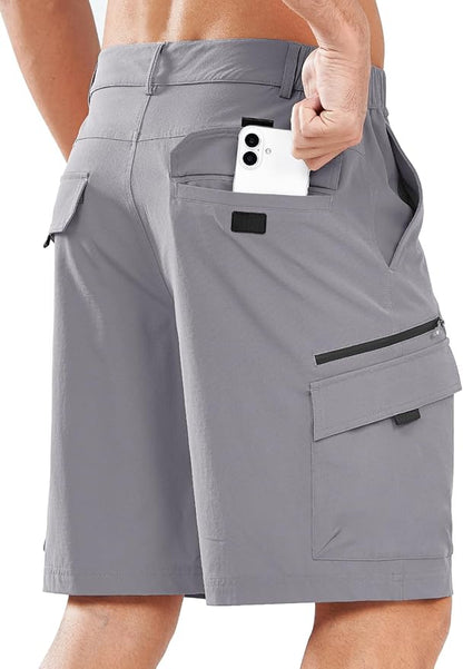 NORTHYARD Men's Cargo Hiking Shorts 9" Lightweight Outdoor Tactical Work Camping Sport Golf Casual