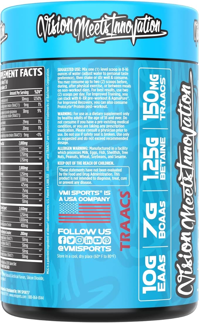 VMI Sports Aminogex Ultra | EAA + BCAA Powder | Amino Acid + Hydration Recovery Drink with