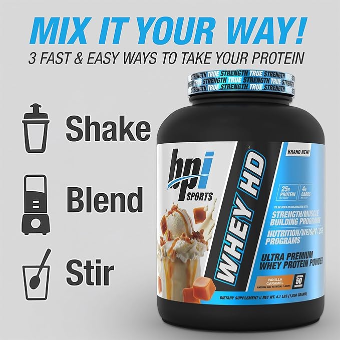 BPI Sports Whey HD Ultra Premium Protein Powder Isolate | Workout Whey Protein Powder For Men &