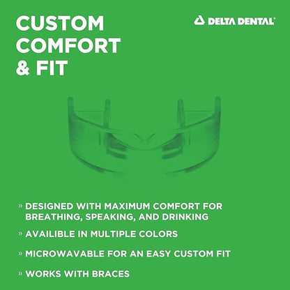 Delta Dental Sports Mouth Guard - ADA Accepted - 2X The Impact Absorption - Works with Braces - Pink