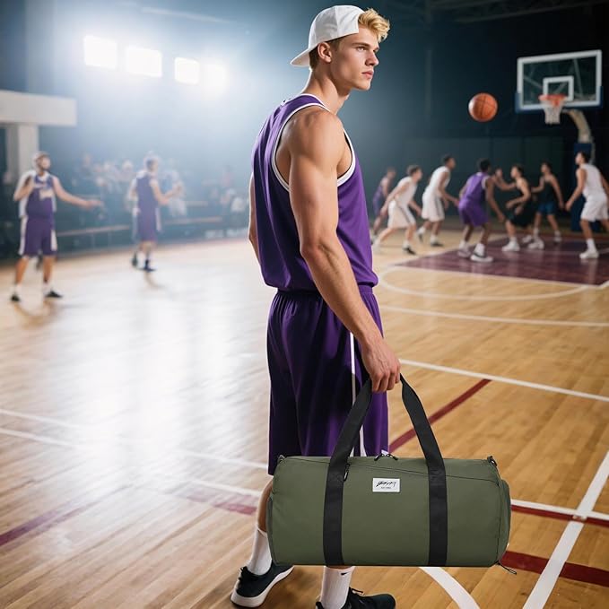 BE SMART Waterproof Mens Gym Bag with Shoe Compartment, Duffle Bag with Wet Pocket for Men