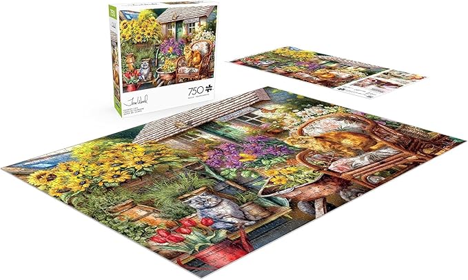 Buffalo Games - Tom Wood - Country Cats - 750 Piece Jigsaw Puzzle for Adults -Challenging Puzzle