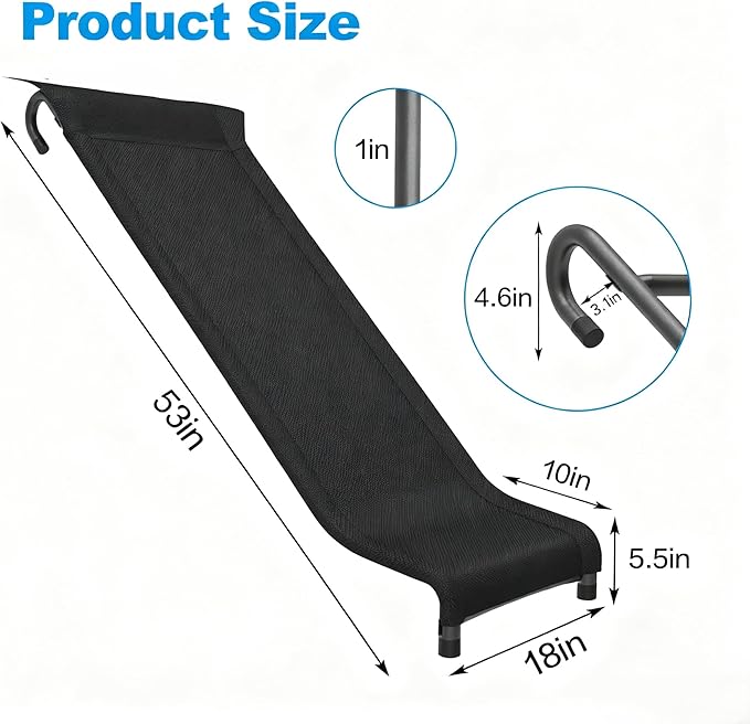 Ergonomic Trampoline Slide with Buffer Region for Children Kids, Outdoor Trampoline Slide