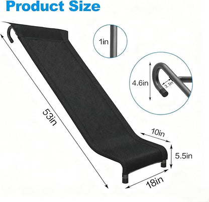 Ergonomic Trampoline Slide with Buffer Region for Children Kids, Outdoor Trampoline Slide