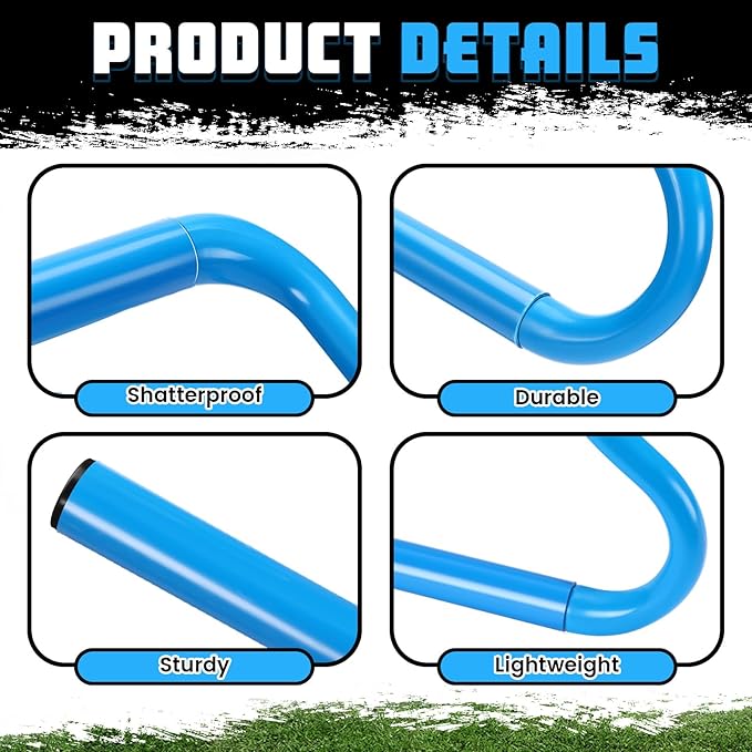 Wettarn 10 Pcs Speed Agility Training Hurdles Detachable Durable Hurdle Agility Plyometric and All