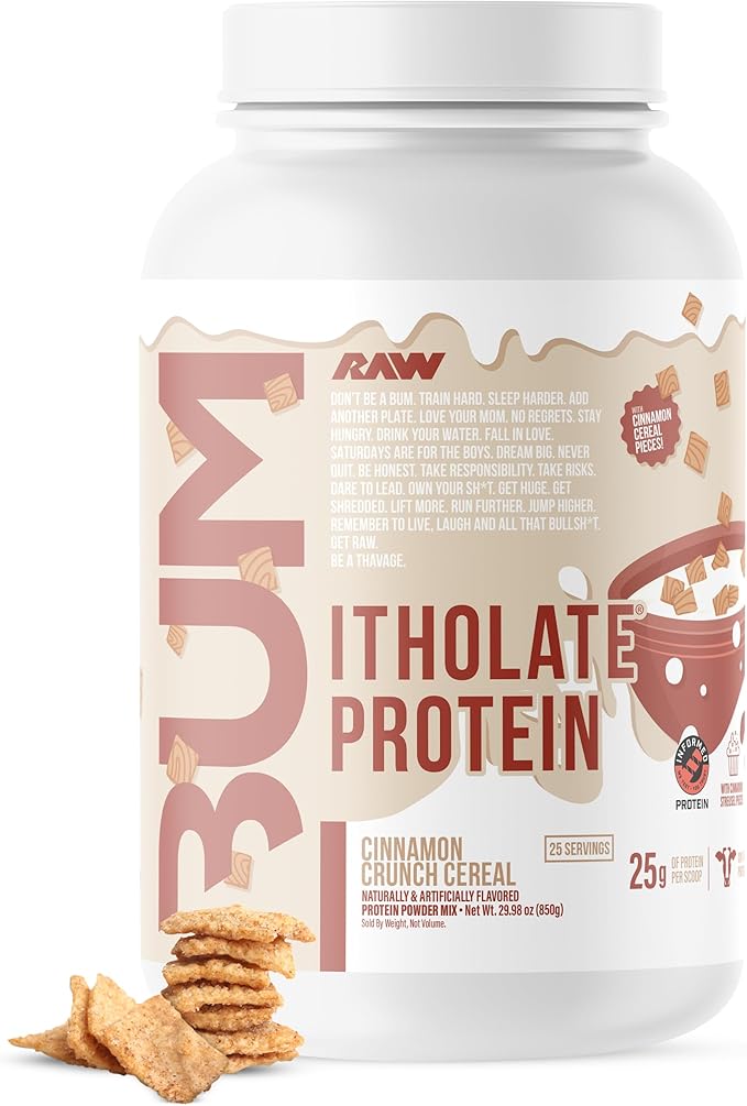 RAW Whey Isolate Protein Powder, Cinnamon Crunch (CBUM Itholate Protein) - 100% Grass-Fed Sports
