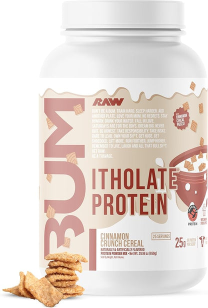 RAW Whey Isolate Protein Powder, Cinnamon Crunch (CBUM Itholate Protein) - 100% Grass-Fed Sports