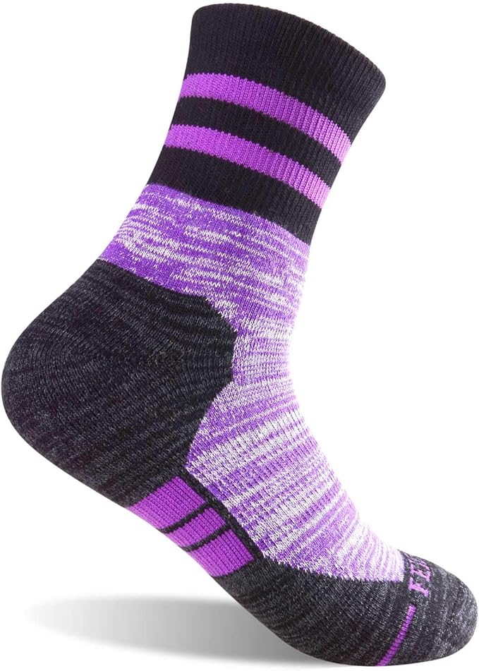 FEIDEER Women's Hiking Walking Socks, Multi-pack Outdoor Recreation Socks Wicking Cushion Crew Socks