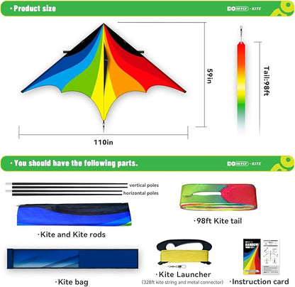 Triangular-Shaped Kite - Easy to Control, with an Eye-catching Design, it is Perfect for Outdoor