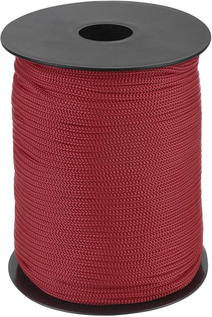 MECCANIXITY 1/8 Inch Polypropylene Rope Braided Ropes, 328ft Nylon Rope Hollow Utility Cord for