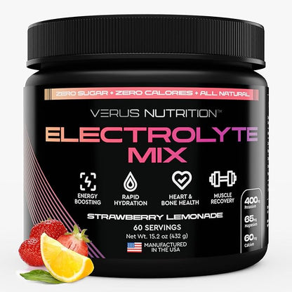Electrolytes Powder No Sugar- Zero Calorie Hydration Powder | Sugar Free Electrolytes for Fasting