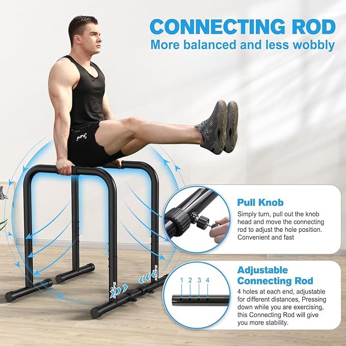 RELIFE REBUILD YOUR LIFE Dip Station Functional Heavy Duty Dip Stands Fitness Workout Dip bar