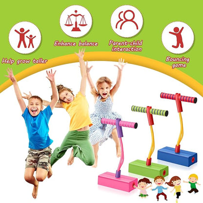 3 Pcs Pogo Stick Foam Jumper Toy Foam Pogo Fun and Safe Jumping Stick for Teens Adults Outdoor