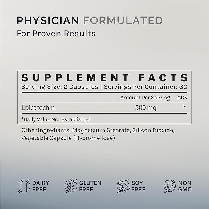 InfiniWell Epicatechin Supplement - Support Muscle Building & Nitric Oxide Production - Promote