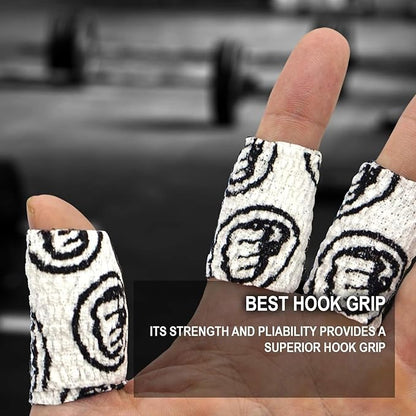WOD Nation Flexible Hook-Grip Athletic Tape – Easy-Tear, Sweat-Proof Thumb & Finger Strips for