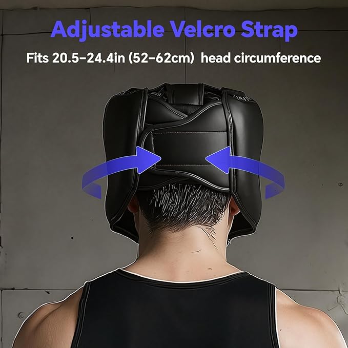 Boxing Headgear 1 or 2 Pack, One Size Fits All Ages MMA Headgear, Closed Type Boxing Helmet