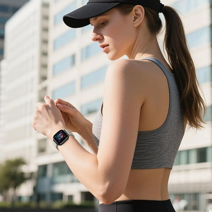 Braided Stretchy Band for Fitbit Versa 4/Versa 3/Sense 2/Sense Watch Band Women Men,Parachute-style