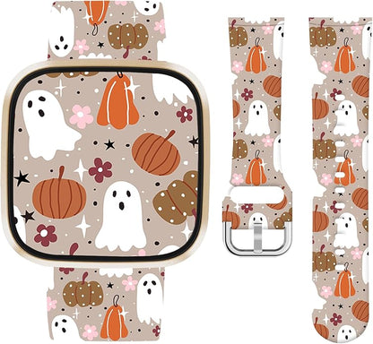 Watbro Halloween Holiday Band Compatible with Fitbit Versa 3 / Sense/Fitbit Versa 4 / Sense 2 Bands