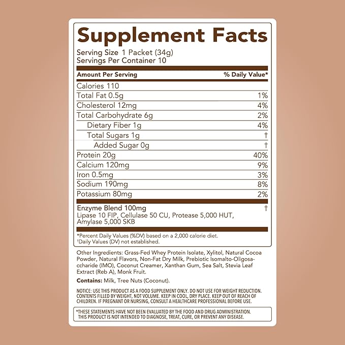 Clean Simple Eats Whey Protein Powder, Chocolate Brownie Batter Flavor, Naturally Sweetened, 100%